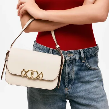 Bandolera mediana flap beige TOUS Infinity