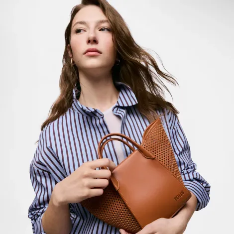 Capazo pequeño camel TOUS Tulip Cutout