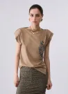 Top en jersey con bordado WF6245