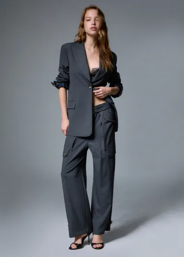 Pantalones cargo en franela WF6258