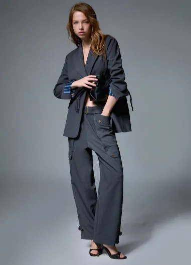 Pantalones cargo en franela WF6258
