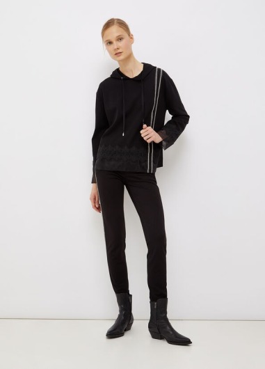 Sudadera con capucha y encaje TF1046