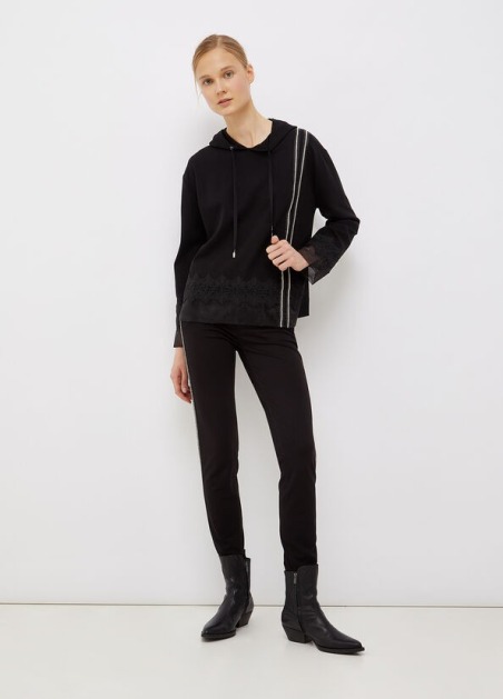 Sudadera con capucha y encaje TF1046