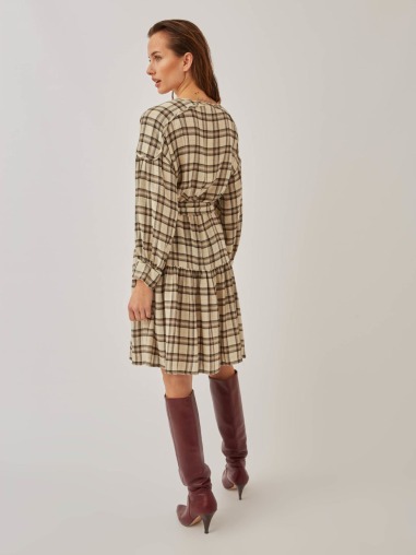 Vestido amplio de cuadros 1103.756