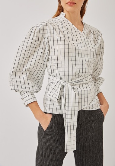 Blusa cruzada cuadros 1108.758