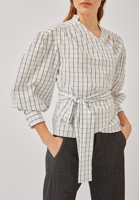 Blusa cruzada cuadros 1108.758