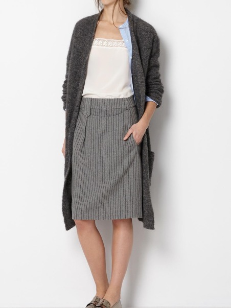 Falda midi raya diplomática FAL.4078.704