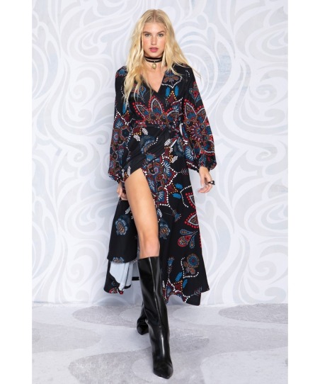 DOTTED WRAP DRESS Peace And Chaos