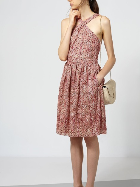 Vestido Intropia halter bordado VES.5147.416 2