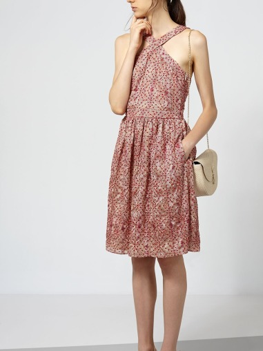 Vestido Intropia halter bordado VES.5147.416