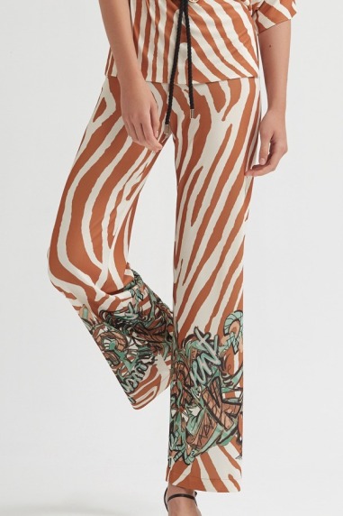 Pantalon palazzo estampado grafiti Iwira