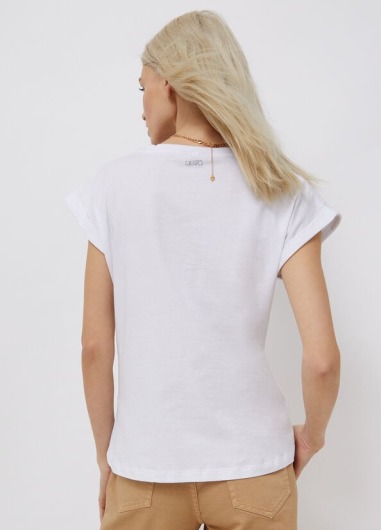 Camiseta con estampado y aplicación WA2498