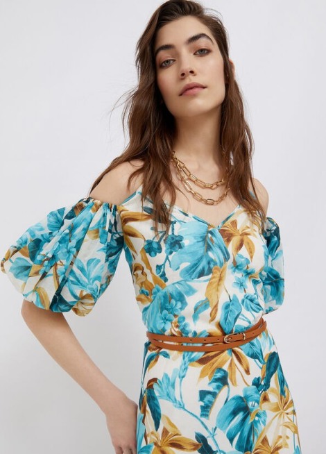 Vestido largo con cinturón CA2328 2