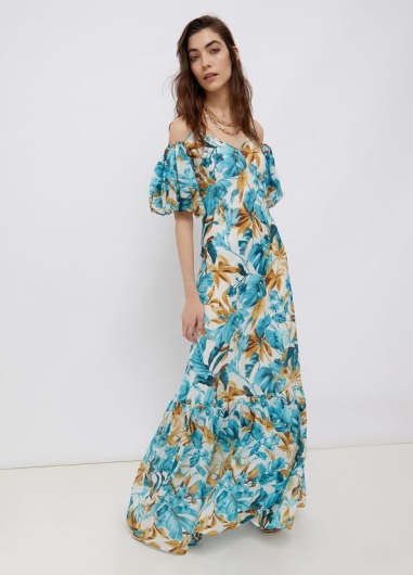 Vestido largo con cinturón CA2328