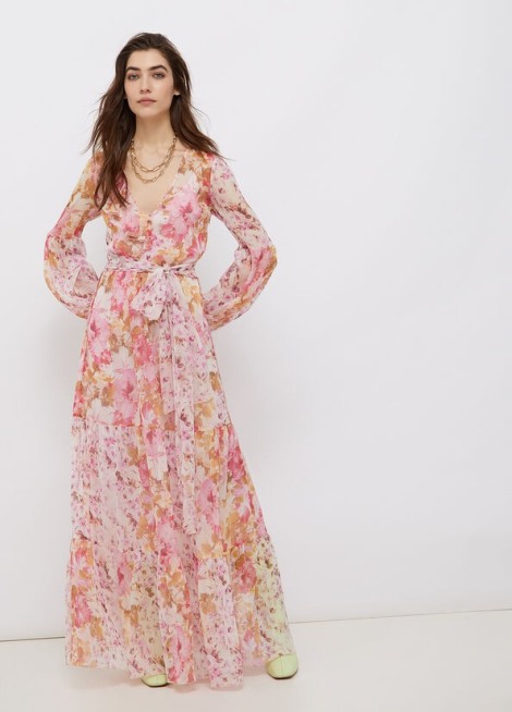 Vestido largo de flores CA2324