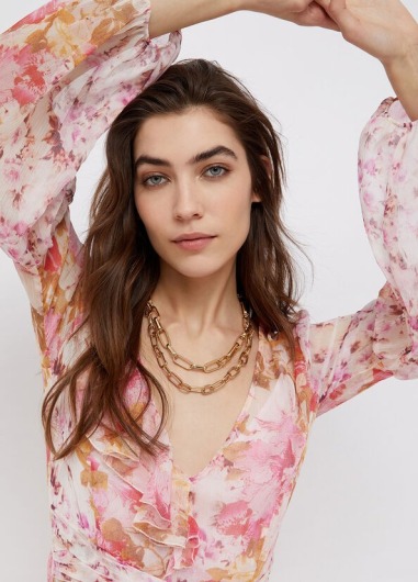 Vestido largo de flores CA2324