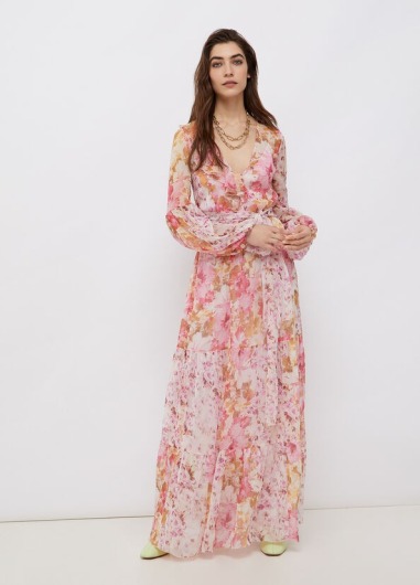 Vestido largo de flores CA2324