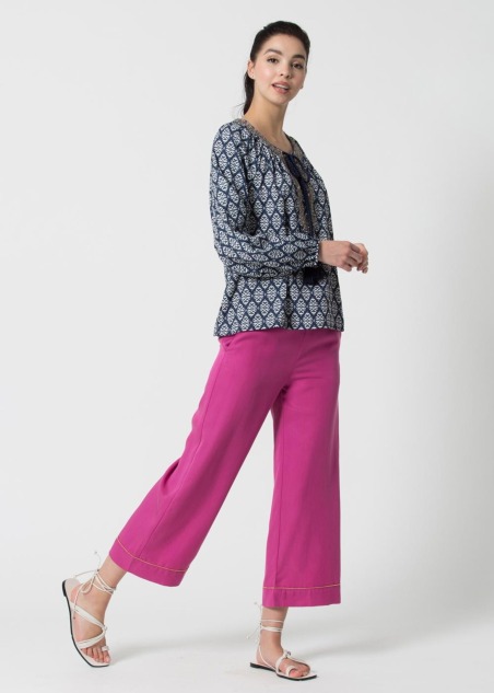 Blouse romilda Jacquard motif blouse