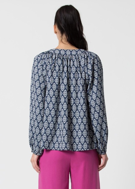 Blouse romilda Jacquard motif blouse
