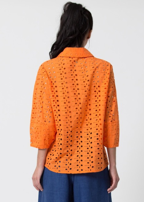 Shirt fenath 3/4 sleeve shirt with cut-out fabric 2