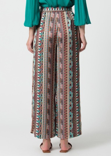 Trousers fashion kuri Wide-leg jacquard trousers