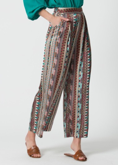 Trousers fashion kuri Wide-leg jacquard trousers