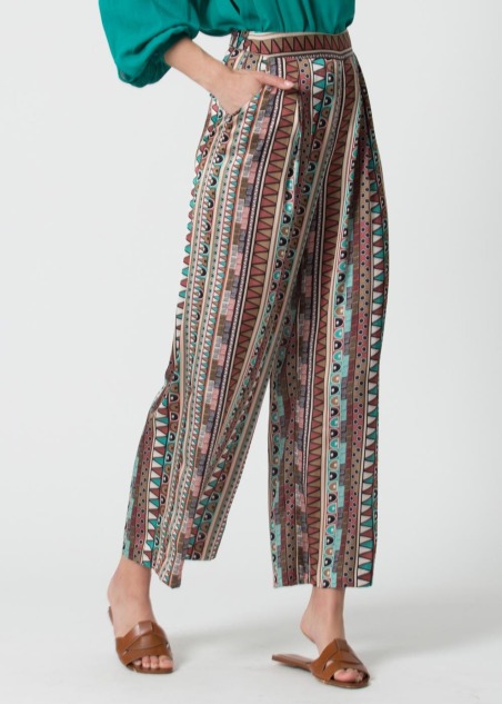 Trousers fashion kuri Wide-leg jacquard trousers