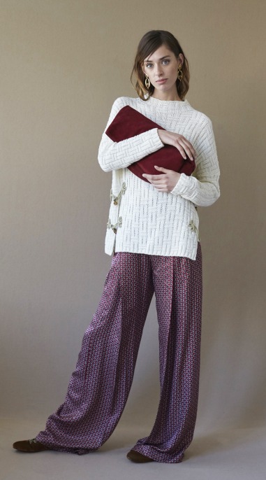 Pantalón palazzo estampado con aberturas PAN.6696.644