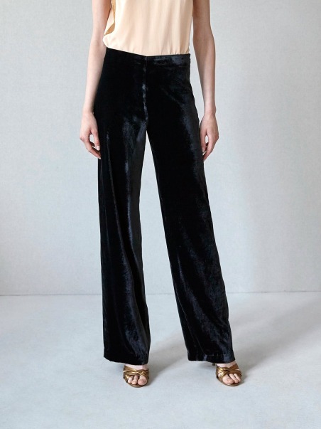 Pantalón terciopelo detalle de cuentas PAN.6970.413