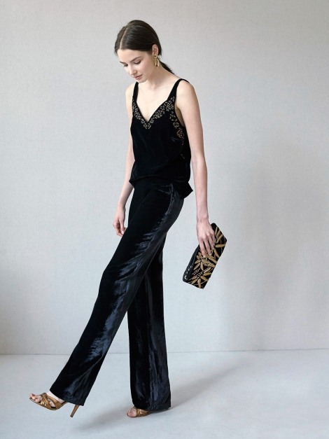 Top terciopelo detalle de cuentas TOP.6691.413 2