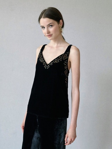 Top terciopelo detalle de cuentas TOP.6691.413