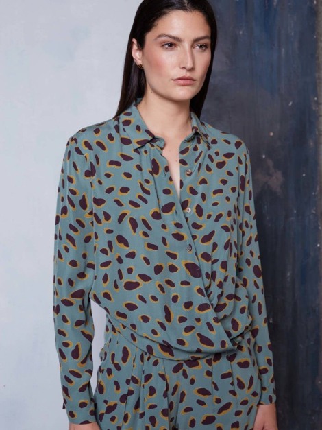 Camisa animal print verde 4323194