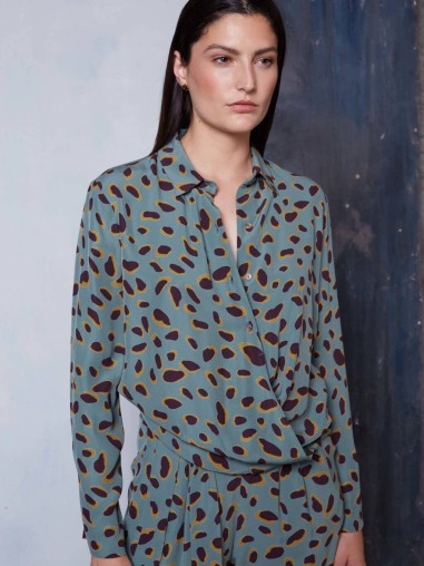 Camisa animal print verde 4323194
