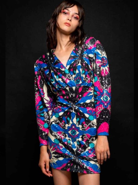 Vestido lentejuelas Mirage w22924 Peace and Chaos
