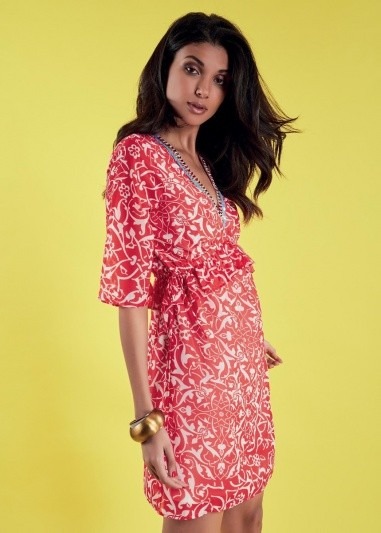 Vestido kimono bordado