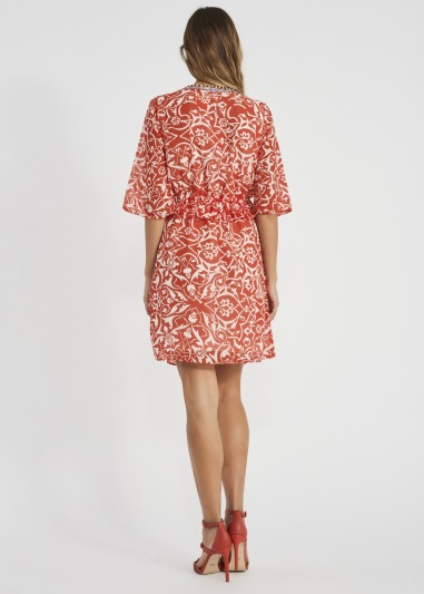 Vestido kimono bordado