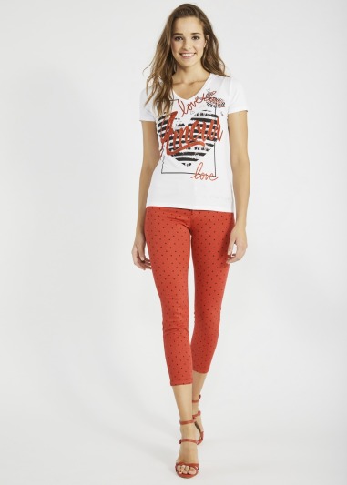 Camiseta de viscosa elástica love