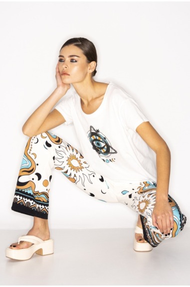 THIRD EYE T-SHIRT - Cotton S23232A | PEACE AND CHAOS