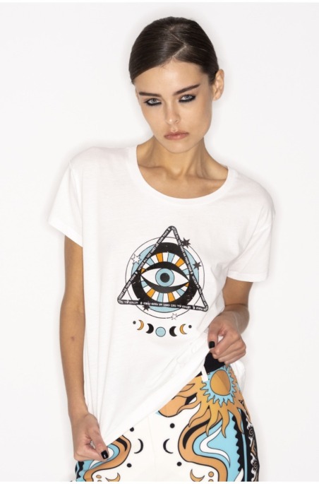 THIRD EYE T-SHIRT - Cotton S23232A | PEACE AND CHAOS