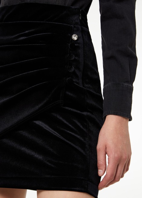 Falda Corta De Terciopelo F69246