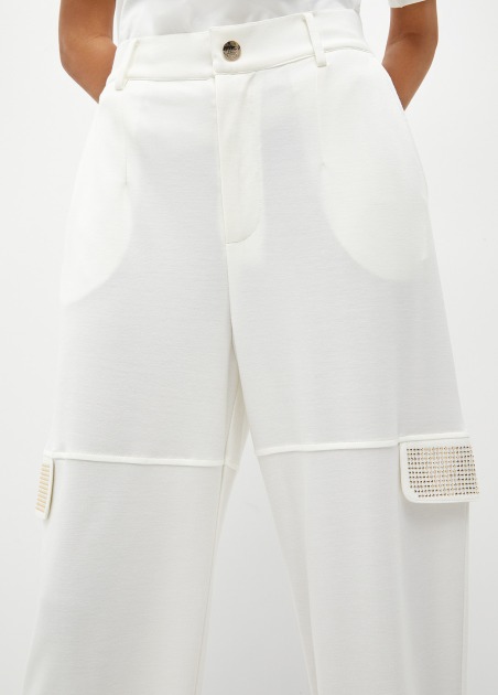 Pantalón cargo con tachuelas TA3156 | LIU JO