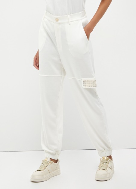 Pantalón cargo con tachuelas TA3156 | LIU JO