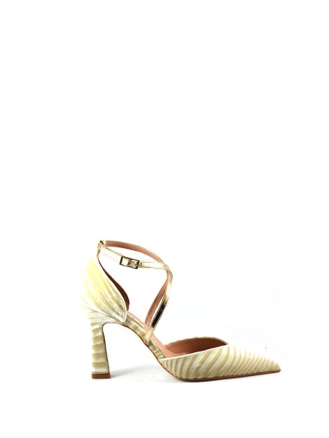 Sandalia terciopelo 50508 Ezzio vainilla | Ezzio