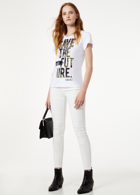 Camiseta  Estampado Y Aplicaciones 69321