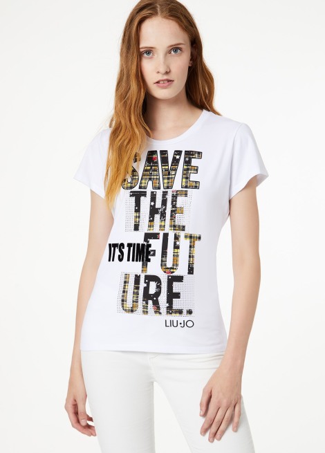 Camiseta  Estampado Y Aplicaciones 69321 2