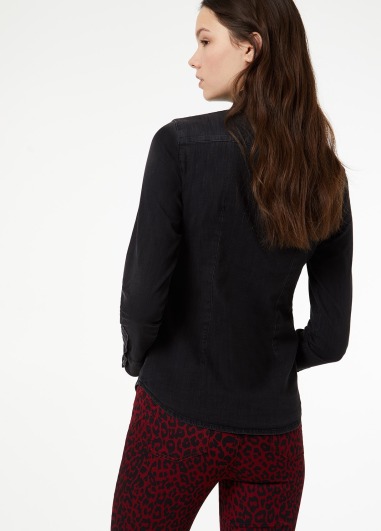 Camisa Vaquera flecos U69071