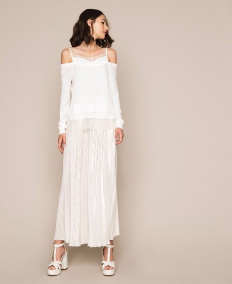 Jersey con raso efecto lencero TP3070