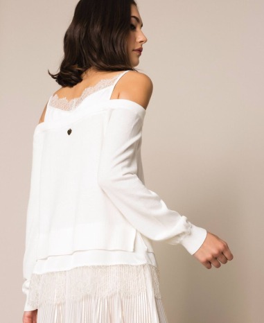 Jersey con raso efecto lencero TP3070