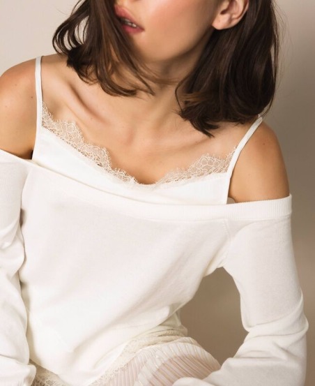 Jersey con raso efecto lencero TP3070