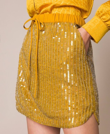 Falda tul con lentejuelas TP2054